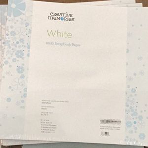 Creative Memories 12x12 white refill pages